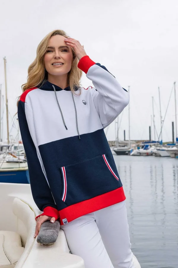 West Quay Colour Block Hoodie In Navy*Women Hoodies & Sweatshirts
