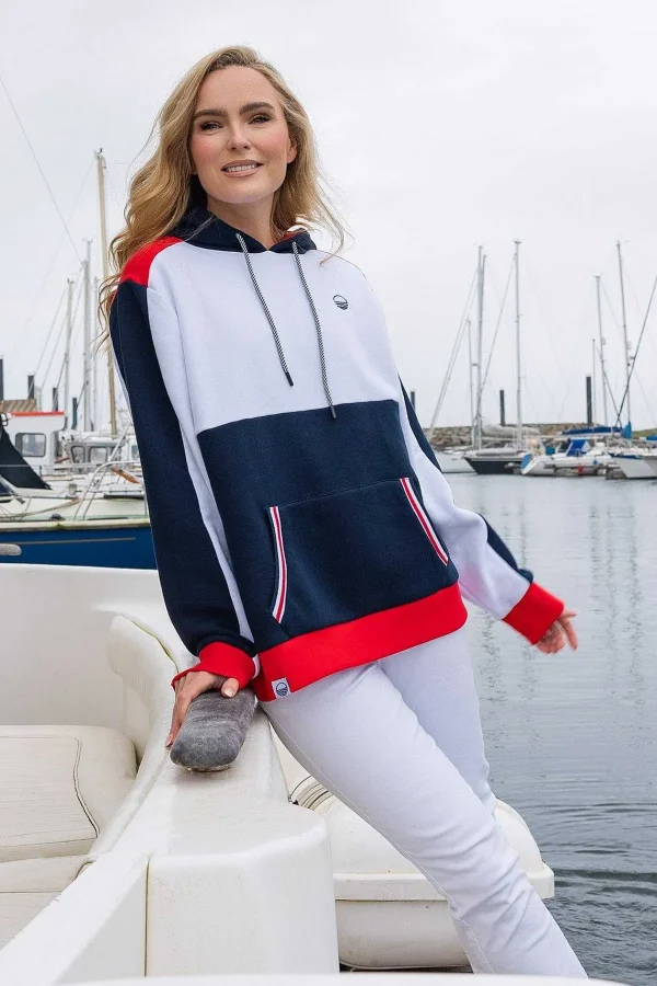 West Quay Colour Block Hoodie In Navy*Women Hoodies & Sweatshirts
