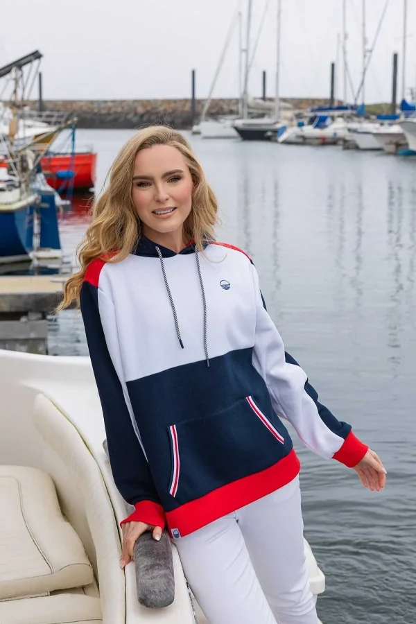 West Quay Colour Block Hoodie In Navy*Women Hoodies & Sweatshirts