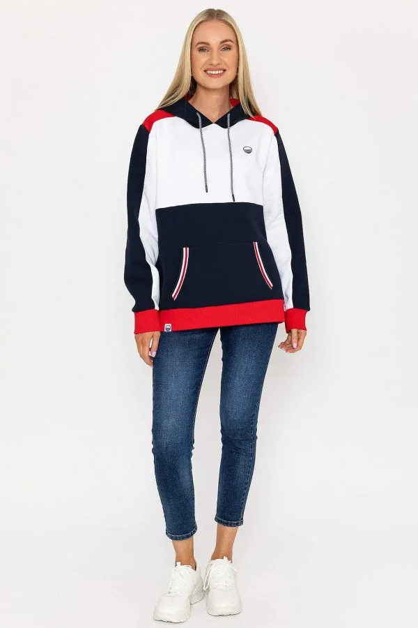 West Quay Colour Block Hoodie In Navy*Women Hoodies & Sweatshirts