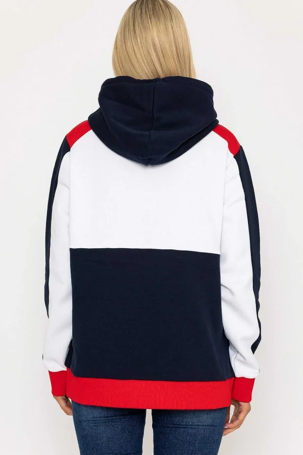 West Quay Colour Block Hoodie In Navy*Women Hoodies & Sweatshirts