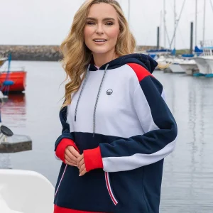 West Quay Colour Block Hoodie In Navy*Women Hoodies & Sweatshirts