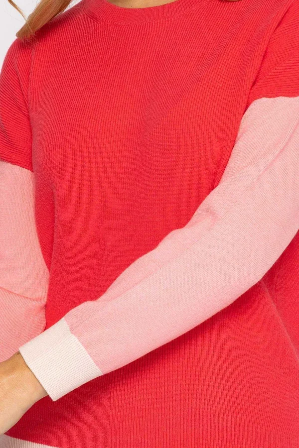 Kelly & Grace Weekend Colour Block Knit In Blush*Women Jumpers & Cardigans