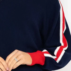 West Quay Colour Block Stripe Knit Sweater In Navy*Women Jumpers & Cardigans