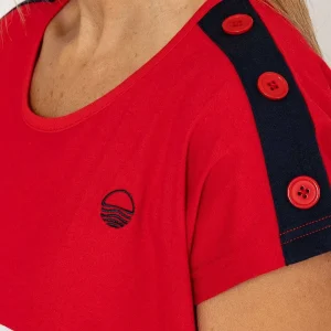 West Quay Colour Block Stripe T-Shirt In Red*Women Tops & Blouses