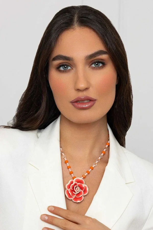 Soul Jewellery Coral Flower Necklace*Women April Edit