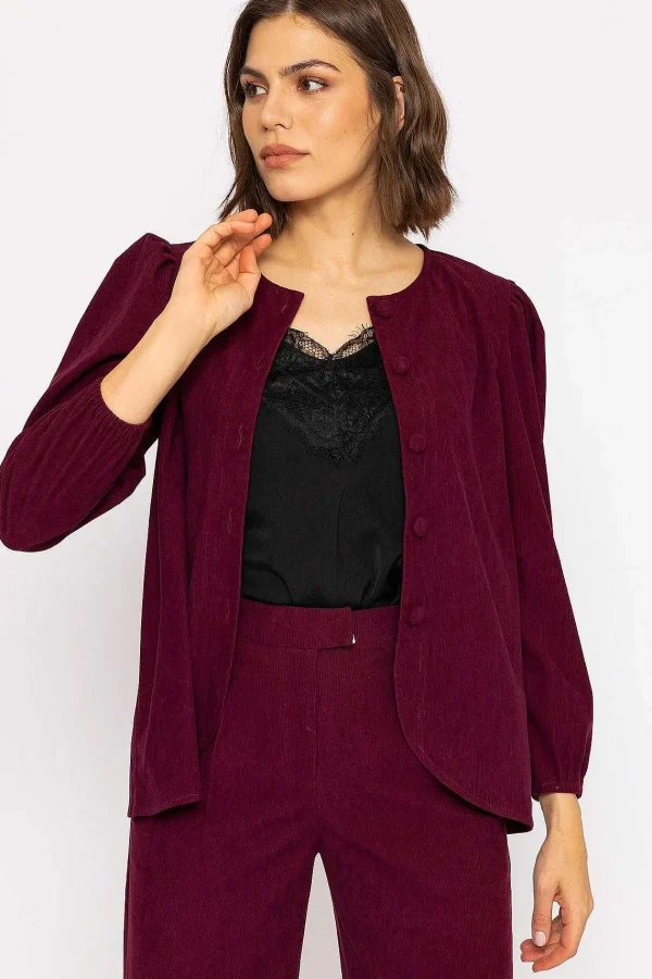 Rowen Avenue Cord Jacket In Plum*Women Coats & Jackets