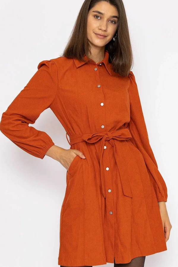 Rowen Avenue Cord Mini Dress In Rust*Women Dresses & Jumpsuits