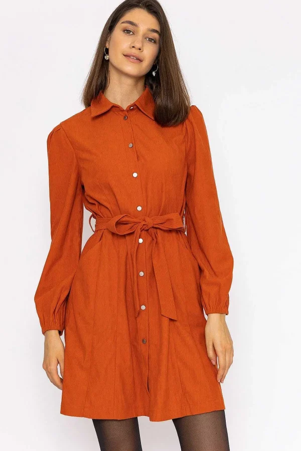 Rowen Avenue Cord Mini Dress In Rust*Women Dresses & Jumpsuits