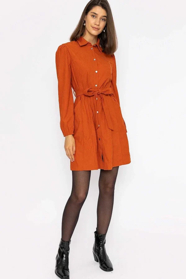 Rowen Avenue Cord Mini Dress In Rust*Women Dresses & Jumpsuits