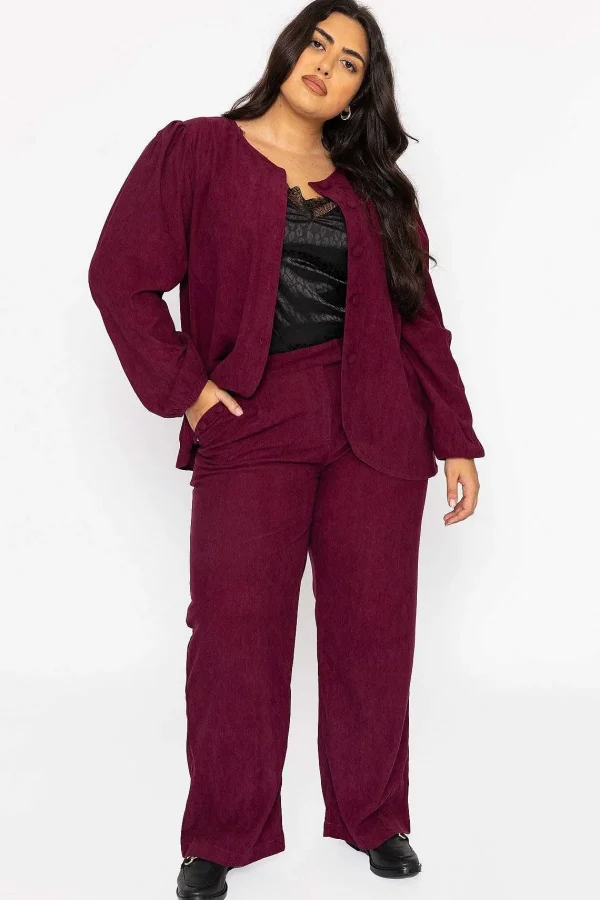 Rowen Avenue Cord Wide Leg Pant In Plum*Women Jeans & Trousers