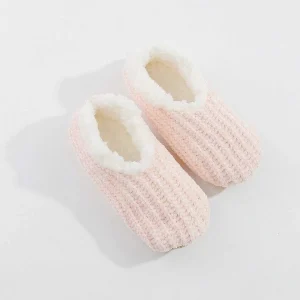 SOUL Accessories Cosy Knit Slipper Sock In Pink*Women Nightwear