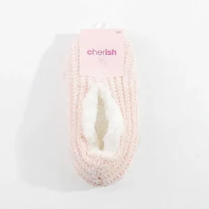 SOUL Accessories Cosy Knit Slipper Sock In Pink*Women Nightwear