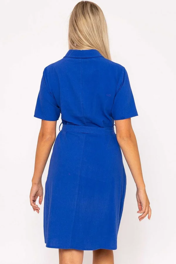 Kelly & Grace Weekend Cotton Shirt Dress In Cobalt* Sale Dresses