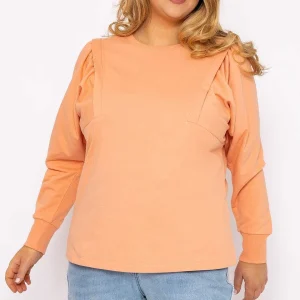 Ulla Popken Cotton Sweatshirt In Orange*Women Hoodies & Sweatshirts