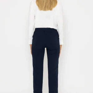 Peruzzi Cotton Turn Up Trousers In Navy*Women Jeans & Trousers