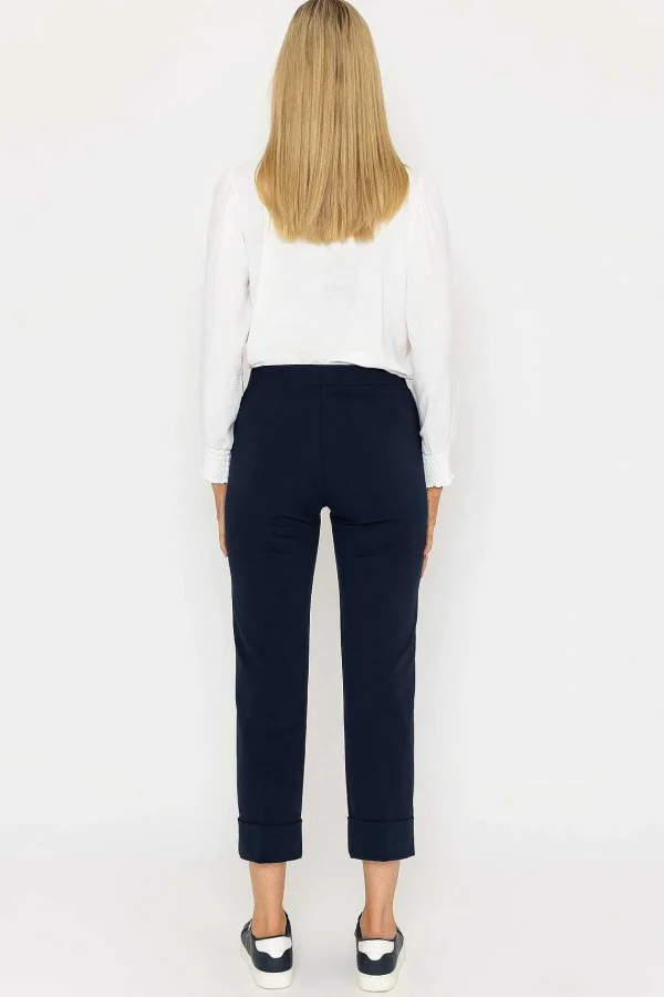 Peruzzi Cotton Turn Up Trousers In Navy*Women Jeans & Trousers
