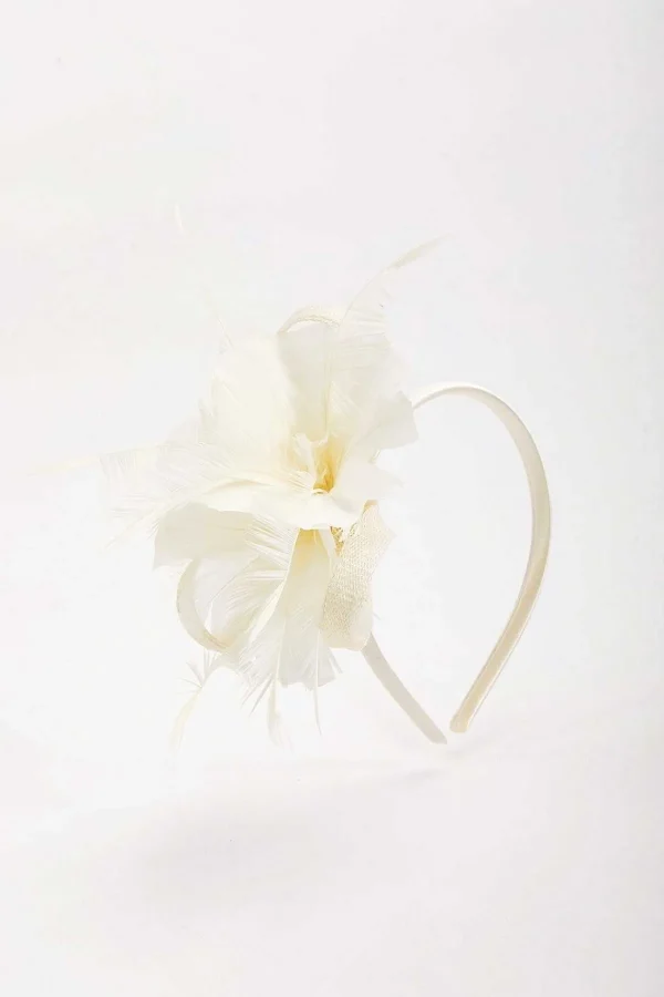 SOUL Accessories Cream Feather Flower Fascinator* Fascinators