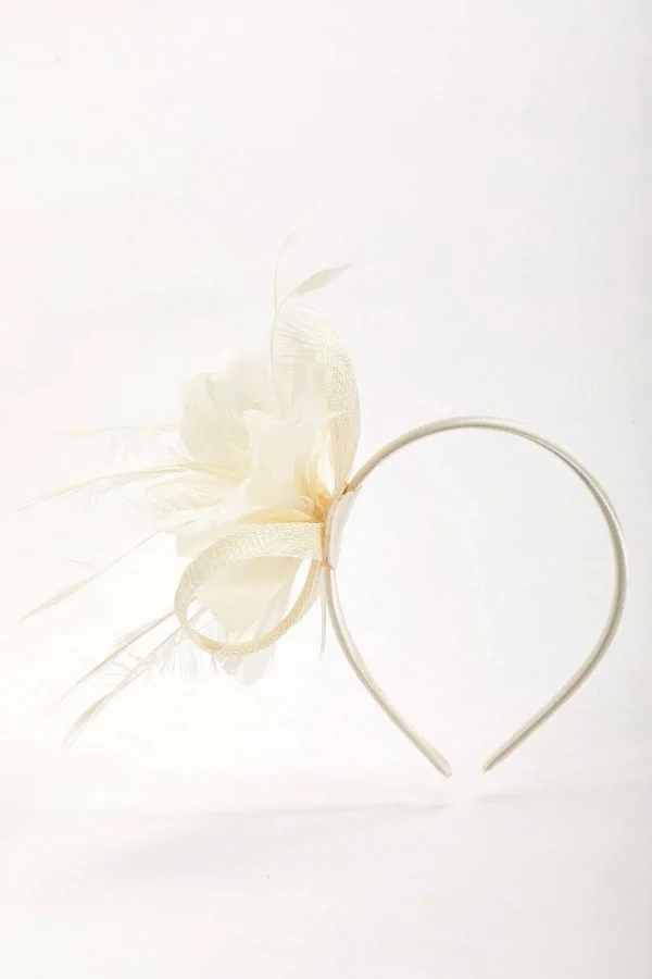 SOUL Accessories Cream Feather Flower Fascinator* Fascinators