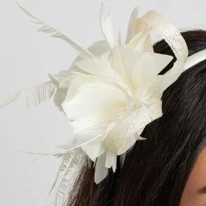 SOUL Accessories Cream Feather Flower Fascinator* Fascinators