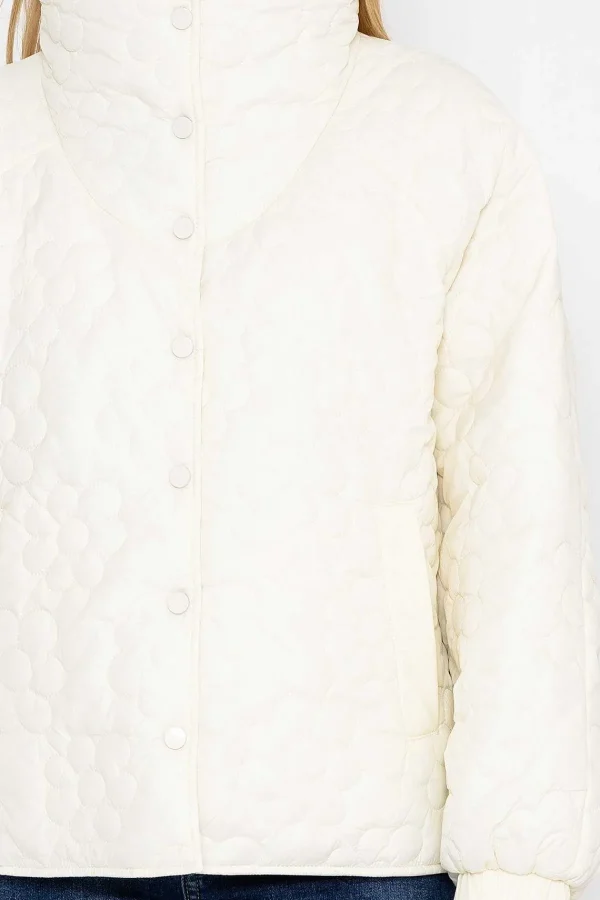 J'aime la Vie Cream Floral Quilt Boxy Jacket*Women Coats & Jackets