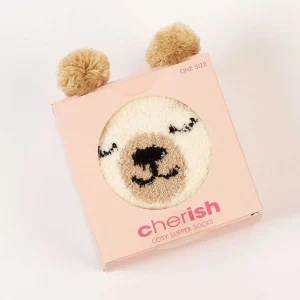 Cherish Accessories Cream Fluffy Boxed Slipper Socks*Women Nightwear
