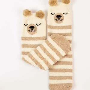 Cherish Accessories Cream Fluffy Boxed Slipper Socks*Women Nightwear
