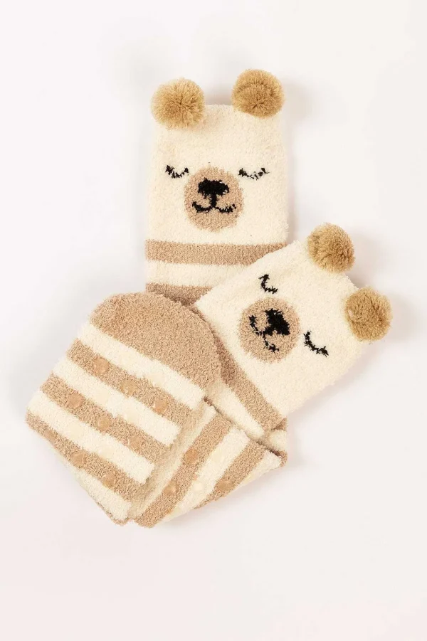 Cherish Accessories Cream Fluffy Boxed Slipper Socks*Women Nightwear