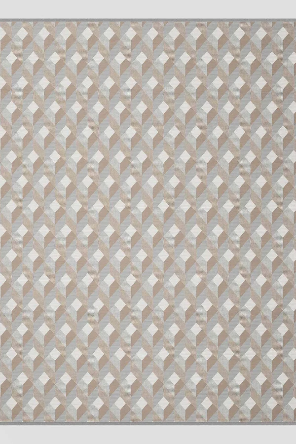 Biederlack Cream Geometric Throw* Homeware