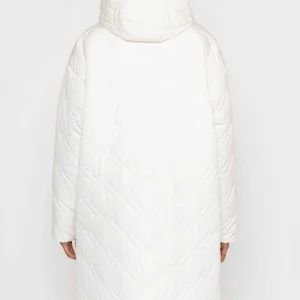 J'aime la Vie Cream Long Line Hooded Coat*Women Coats & Jackets