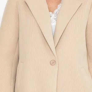 Pala D'oro Cream Scuba Fabric Coat*Women Coats & Jackets