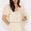 Elli White Cream Tulle Cropped Top*Women Tops & Blouses