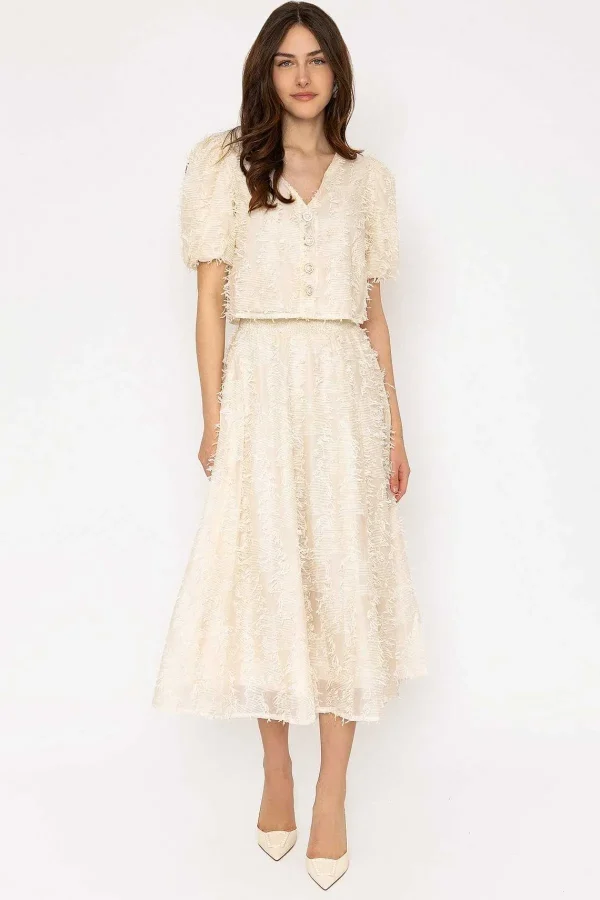 Elli White Cream Tulle Midi Skirt*Women Skirts & Shorts