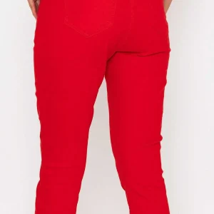 West Quay Crop Stretch Jeans In Red*Women As Seen On Social