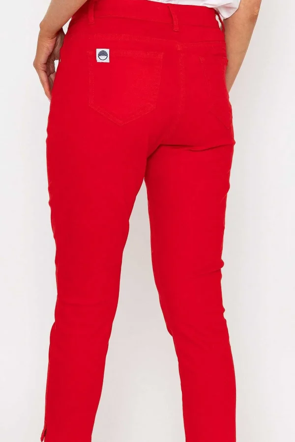 West Quay Crop Stretch Jeans In Red*Women As Seen On Social