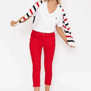 West Quay Crop Stretch Jeans In Red*Women As Seen On Social