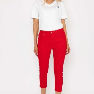 West Quay Crop Stretch Jeans In Red*Women As Seen On Social