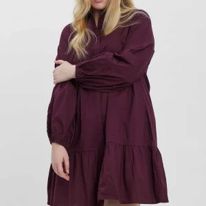 Vero Moda Curve Curve - Abby Dress In Burgundy*Women Dresses & Jumpsuits