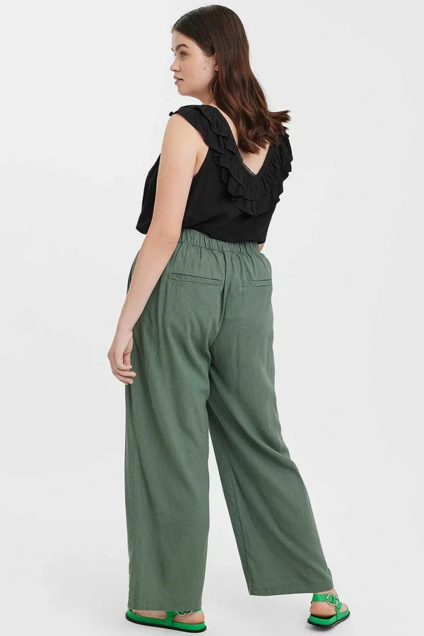 Vero Moda Curve Curve - Aubriella Wide Pants In Khaki*Women Jeans & Trousers