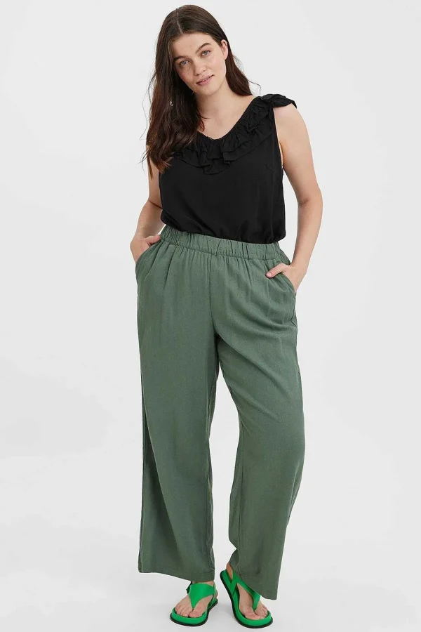 Vero Moda Curve Curve - Aubriella Wide Pants In Khaki*Women Jeans & Trousers