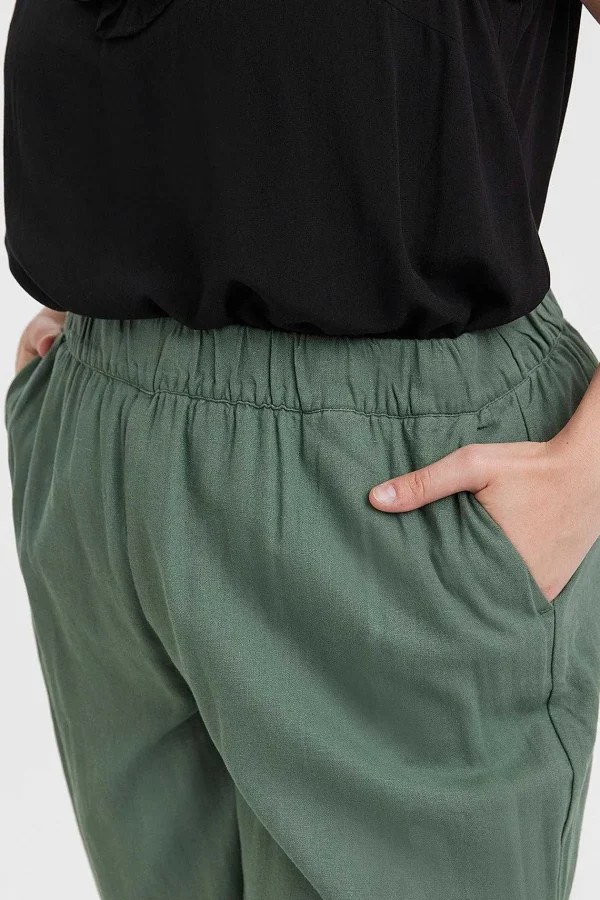 Vero Moda Curve Curve - Aubriella Wide Pants In Khaki*Women Jeans & Trousers