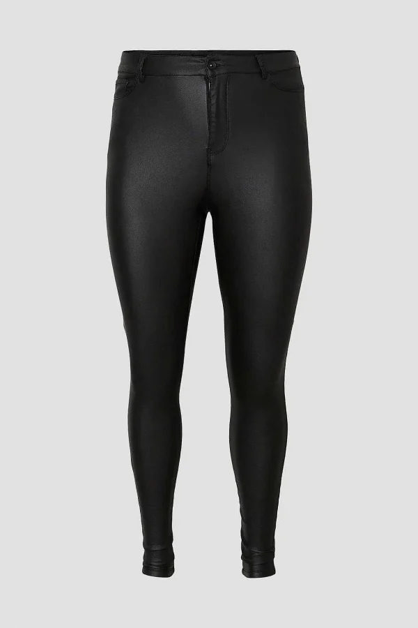 Vero Moda Curve Curve - Coated Pants In Black*Women Jeans & Trousers
