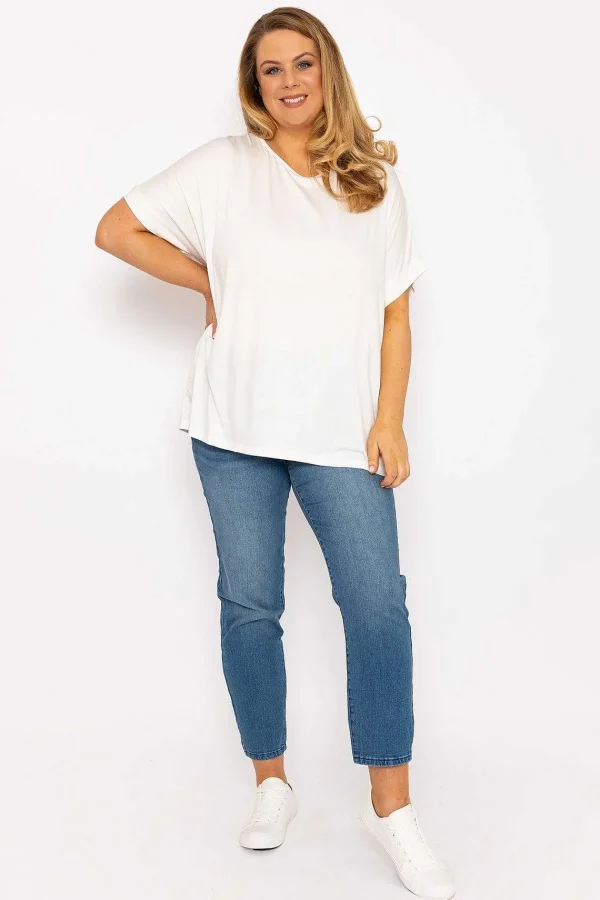 Nova of London Curve - Curve Medallion Lace Back Top In Ivory*Women Tops & Blouses
