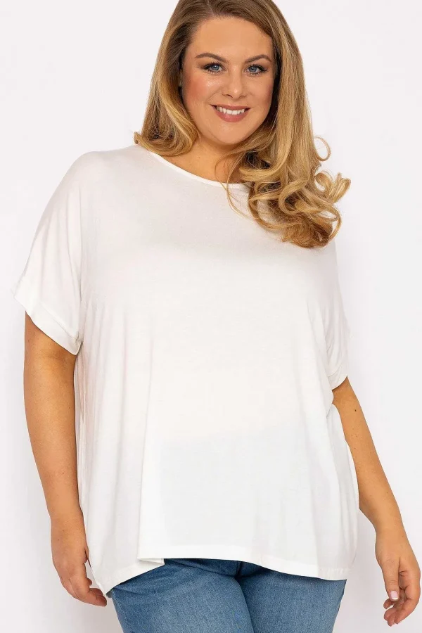 Nova of London Curve - Curve Medallion Lace Back Top In Ivory*Women Tops & Blouses