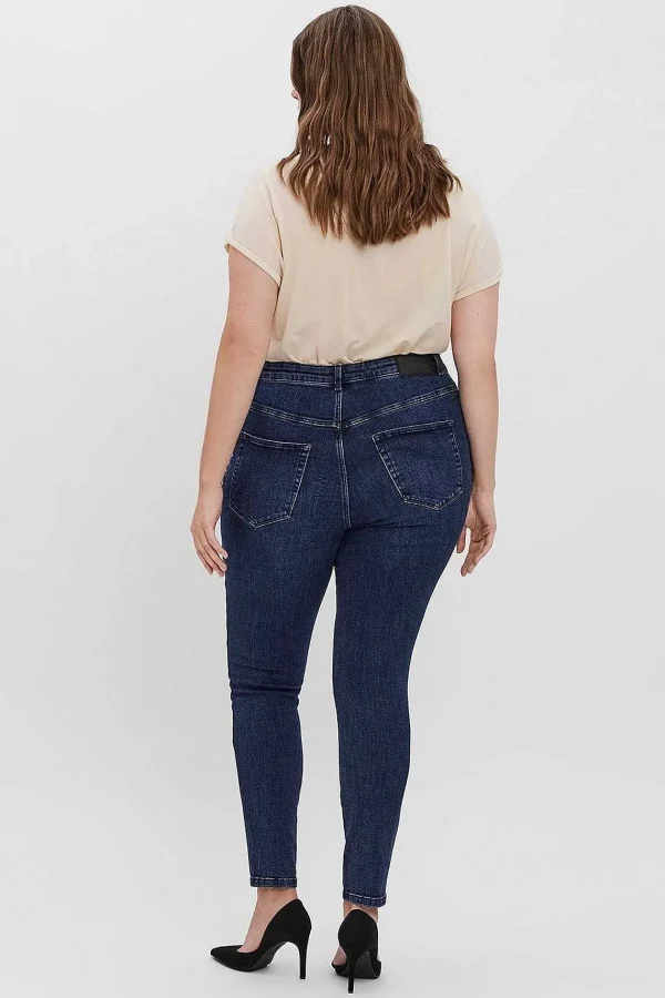 Vero Moda Curve Curve - High Waist Jeans In Dark Blue Denim*Women Jeans & Trousers