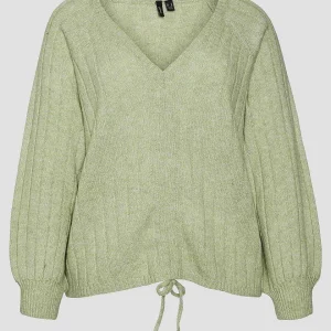 Vero Moda Curve Curve - Kaylee String Blouse In Green*Women Jumpers & Cardigans