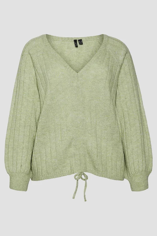Vero Moda Curve Curve - Kaylee String Blouse In Green*Women Jumpers & Cardigans