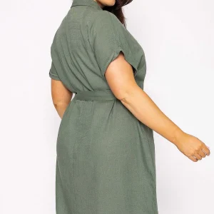 Vero Moda Curve Curve - Lailah Shirt Dress In Khaki*Women Dresses & Jumpsuits
