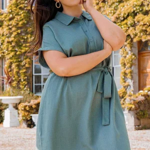 Vero Moda Curve Curve - Lailah Shirt Dress In Khaki*Women Dresses & Jumpsuits
