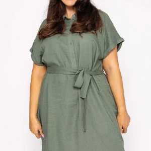 Vero Moda Curve Curve - Lailah Shirt Dress In Khaki*Women Dresses & Jumpsuits